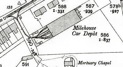 Milehouse Tram Depot in 1912.