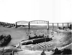 Royal Albert Bridge and Saltash Ferry, June 1939